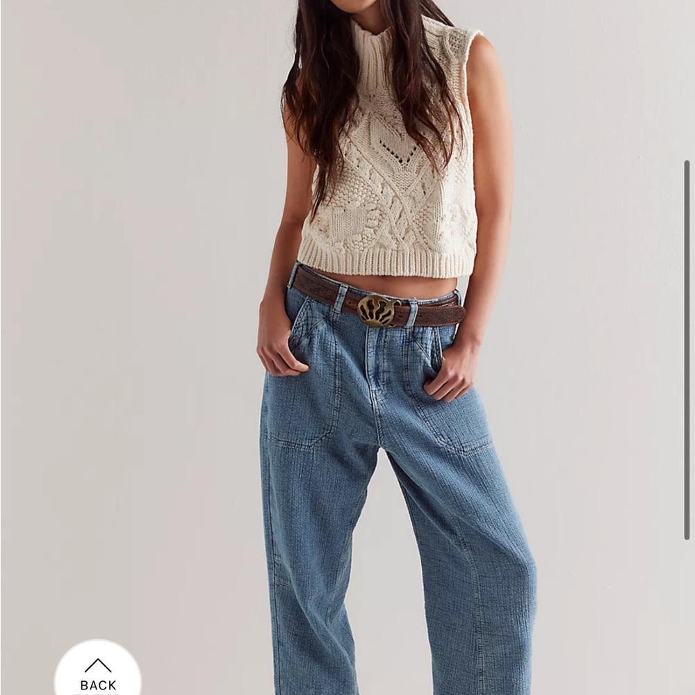 We The Free Light Blue Wide Leg Jeans